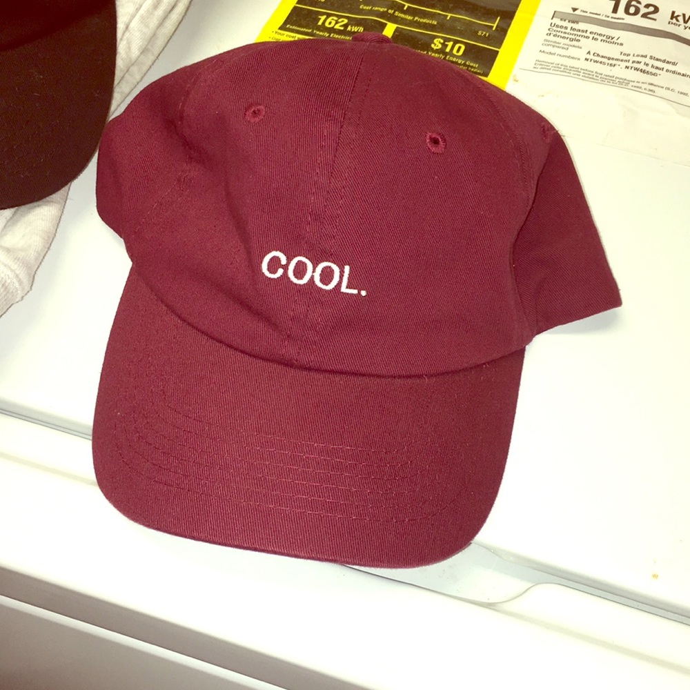 Burgundy “cool” dad hat